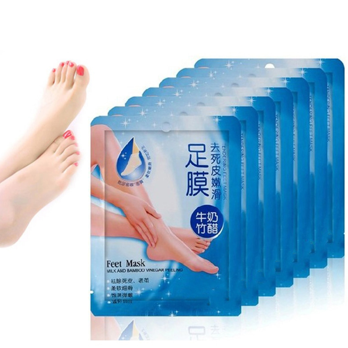 Foot Mask Peeling - 14-teilige Fußmaske zur Entfernung abgestorbener Hautzellen