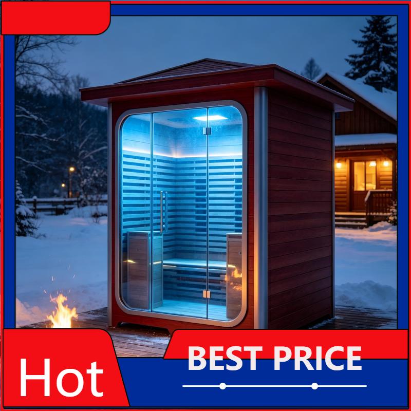 Home Spa Wellness - Heim-Saunaraum Maßgefertigte Luxuriöse Holz-Wärmekabine für Indoor-Entspannung