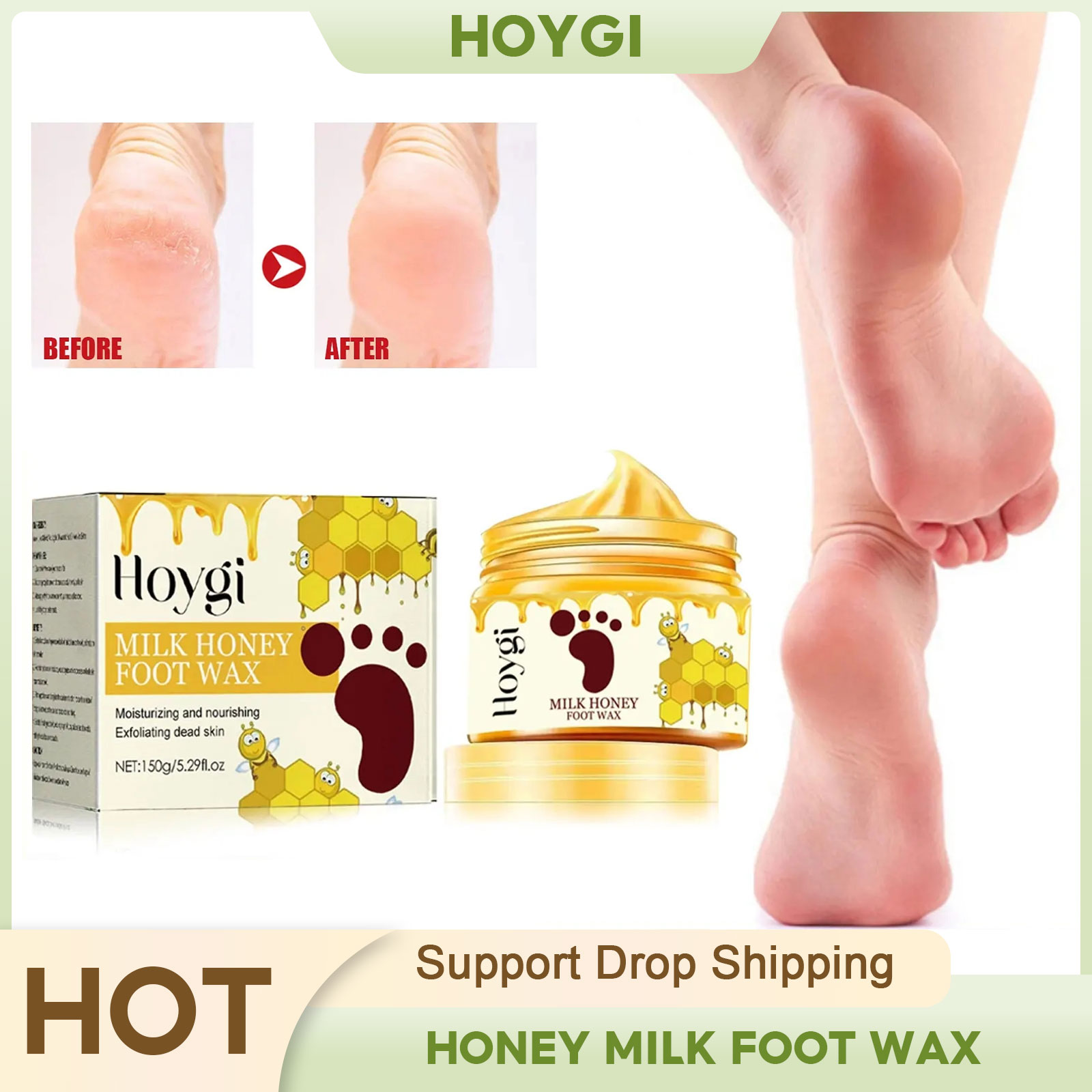 Foot Mask Peeling - Fuß creme Wachs Honig milch Peeling
